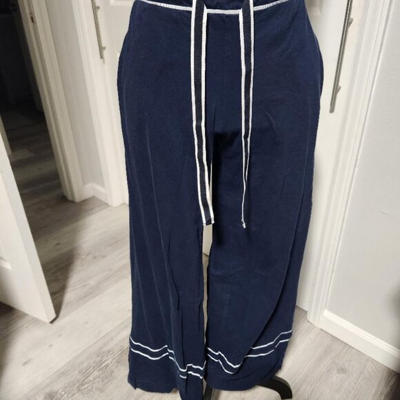 La Ligne NYC Women's 100% Cotton Bonne Nuit Pajama Set Navy Sz M MSRP $295 - Picture 6 of 12